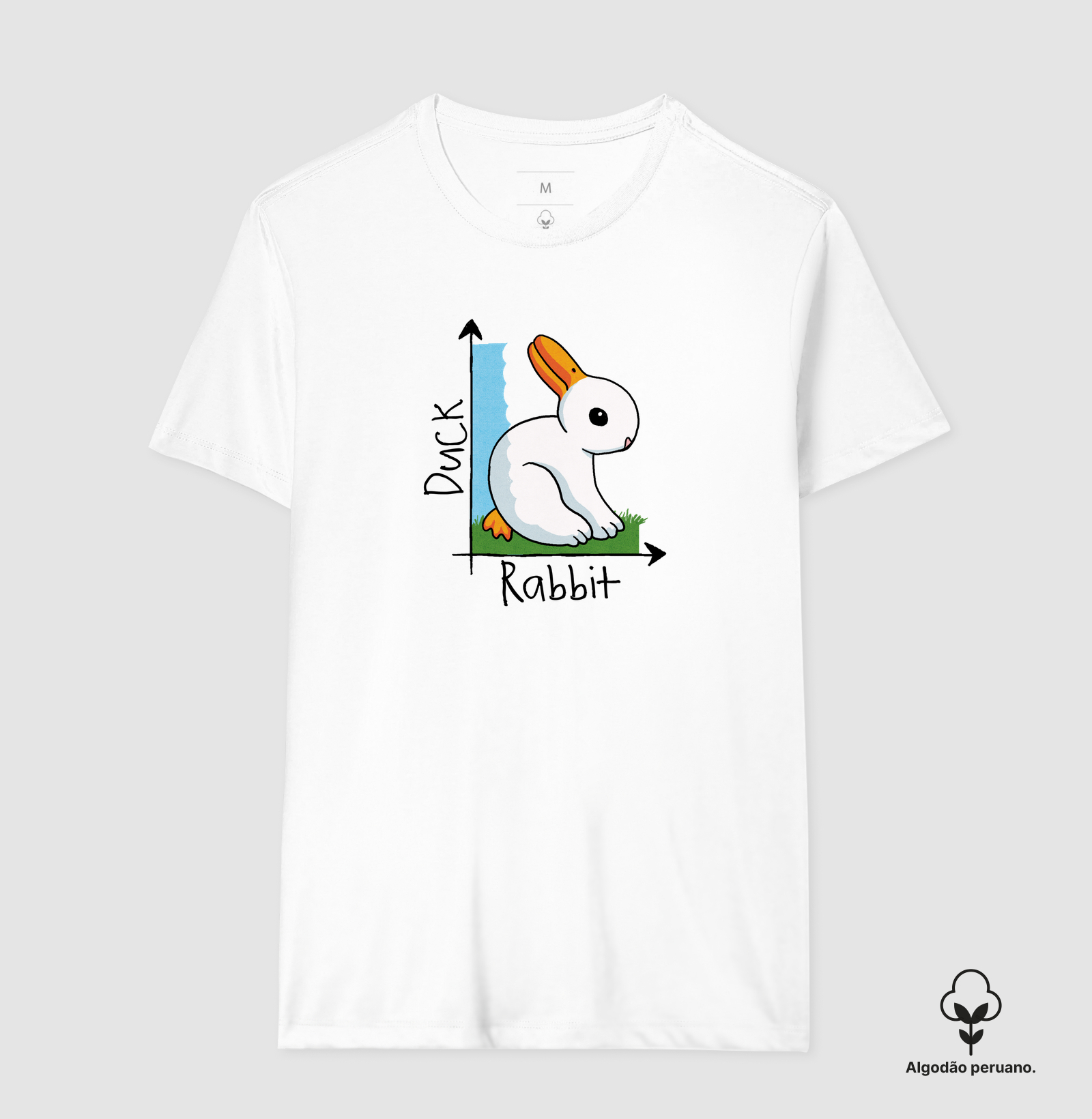 Camiseta Algodão Peruano Pato ou Coelho? - Imagem 2