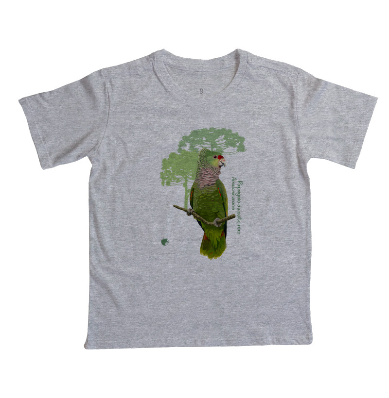 Camiseta Infantil Papagaio-de-peito-roxo - Imagem 5