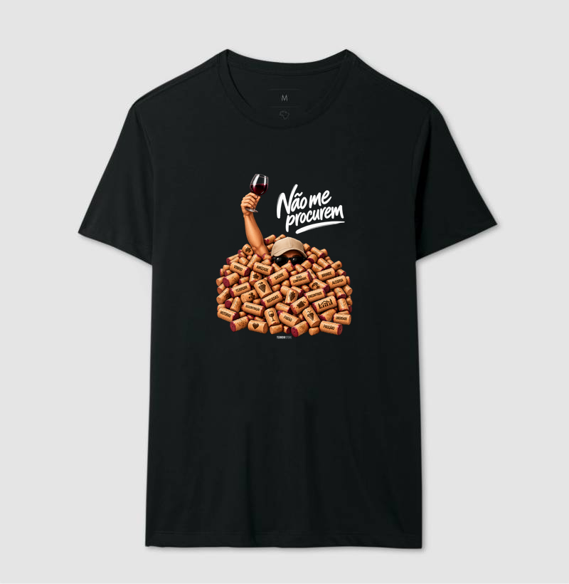 Camiseta “Não Me Procurem” – Wine Lifestyle - Versão Boné - Imagem 2