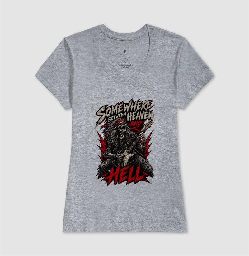 Camiseta Rock Somewhere Between Heaven and Hell - Imagem 9