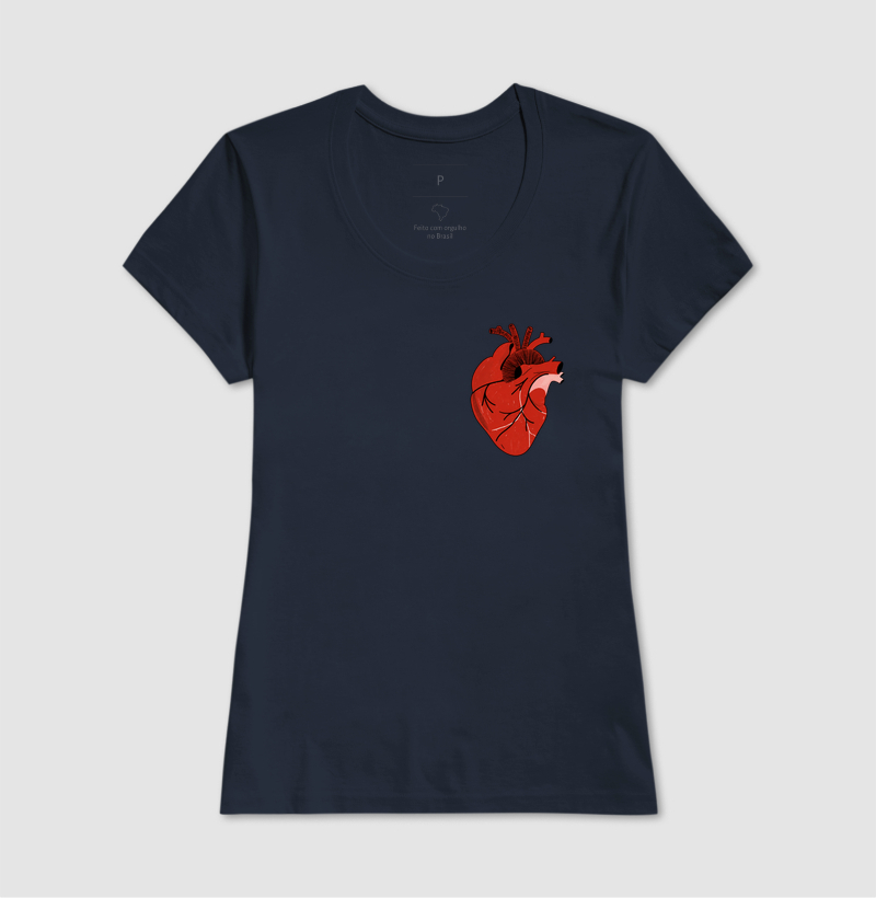 Camiseta Coração Anatômico Vermelho - Imagem 7