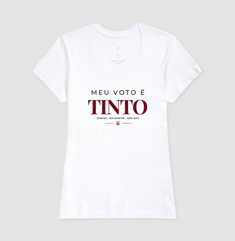Camiseta Meu Voto é Tinto – Camiseta para Amantes de Vinho - Imagem 5