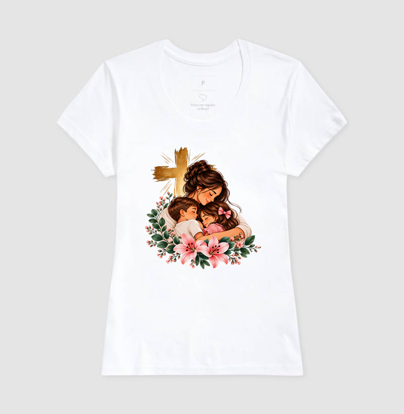 Camiseta Feminina Acinturada Amor de Mãe - Imagem 3