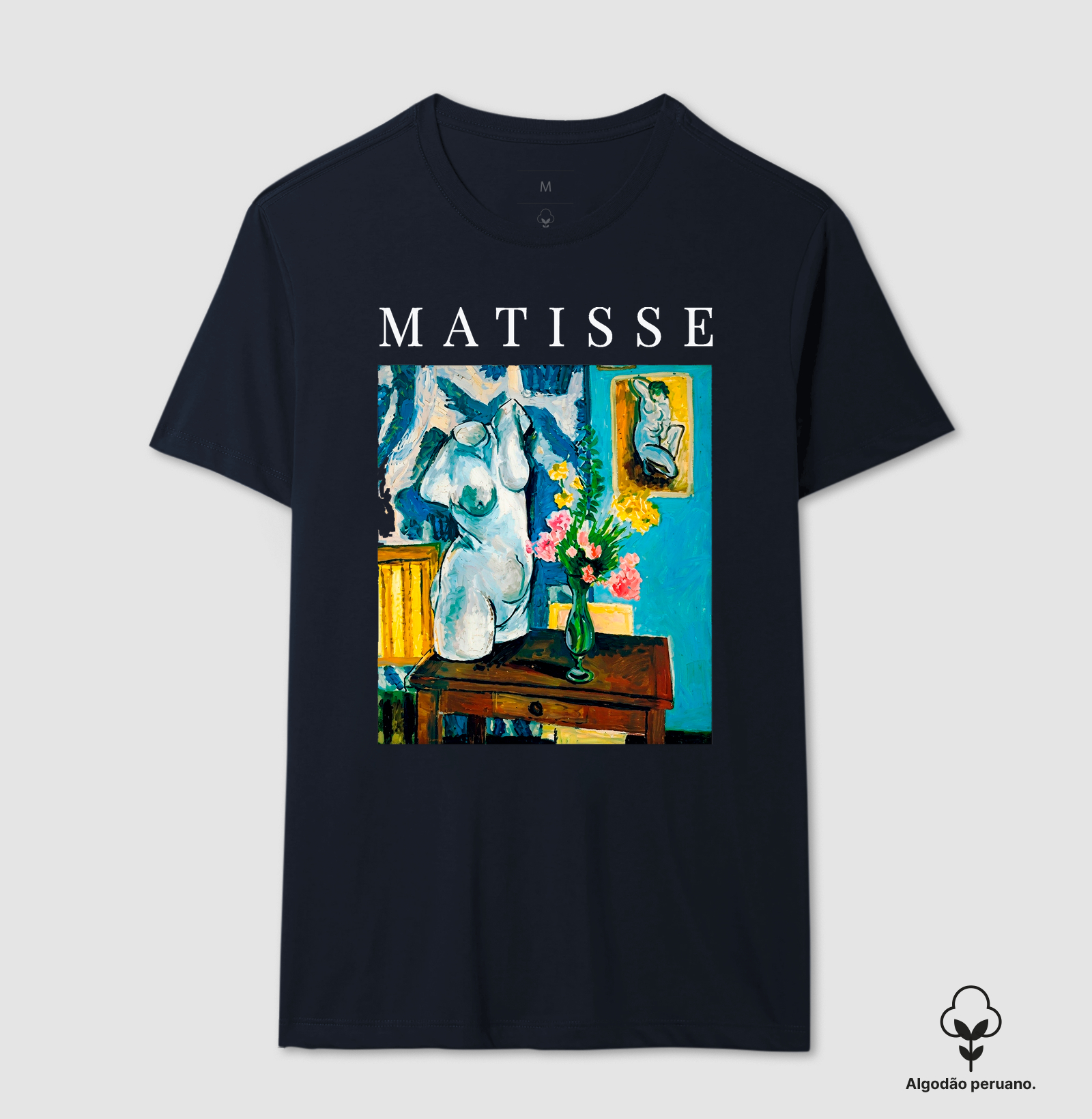 Camiseta Algodão Peruano Tanguis Henri Matisse O Torso de Gesso  - Imagem 2