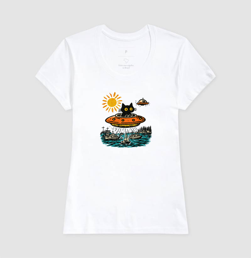 Camiseta Gato de Outro Mundo - Imagem 3