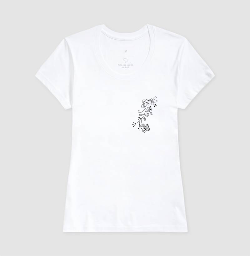Camiseta Borboleta em Flor - Imagem 5