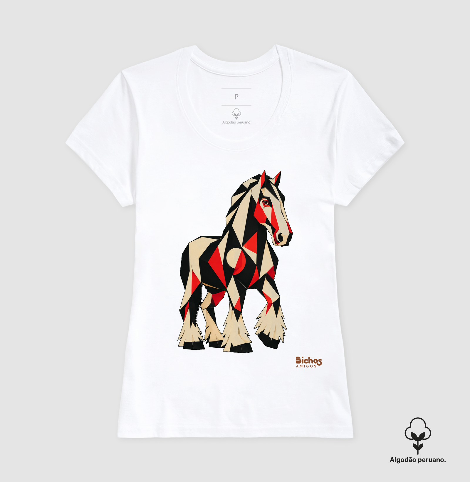 Cavalo Clydesdate Geométrico - Imagem 4