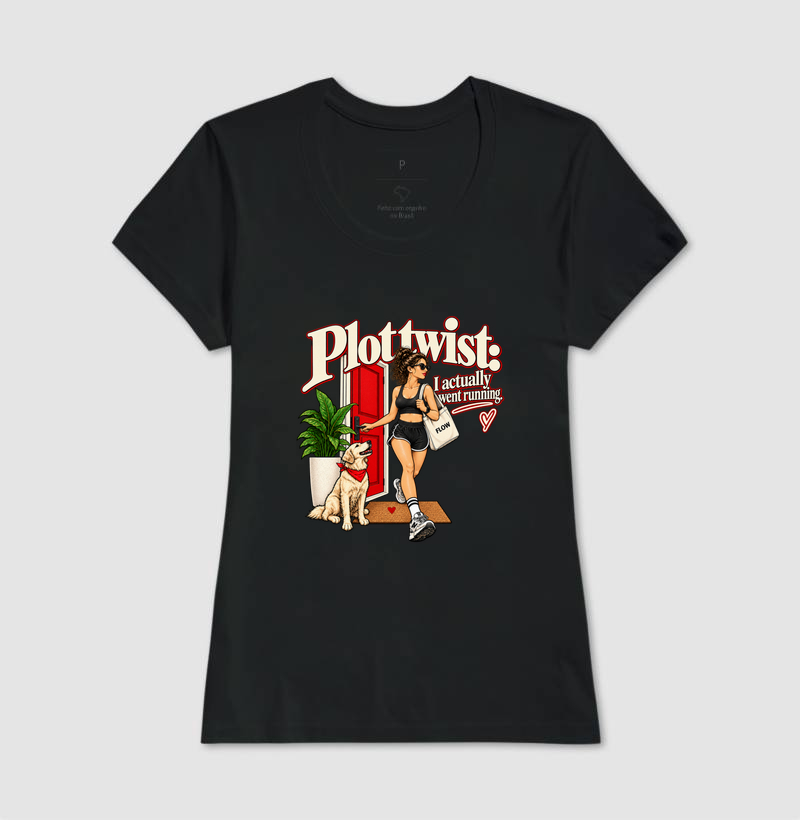 Camiseta Corrida - Plot Twist: I Actually Went Running - Imagem 3