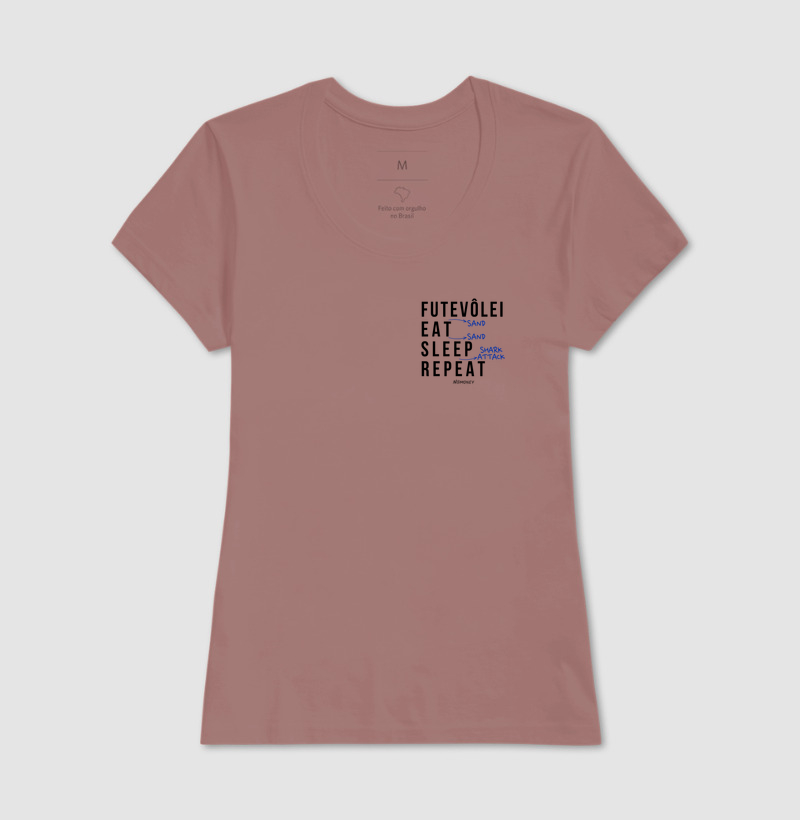 Camiseta Futevôlei (Sand). Eat. Sleep. Repeat. - Imagem 13
