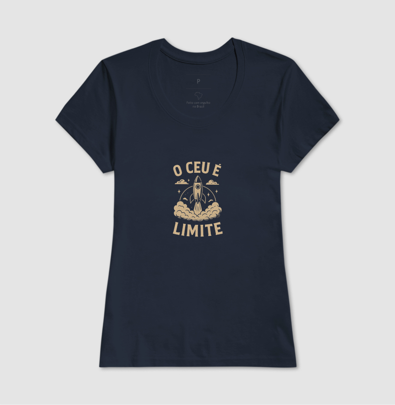 Camiseta O céu é o limite!  Coleção Música. Masculina e Feminina. Algodão Premium. - Imagem 6
