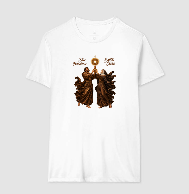 Camiseta São Francisco e Santa Clara de Assis - Adoradores do Santíssimo - Imagem 4