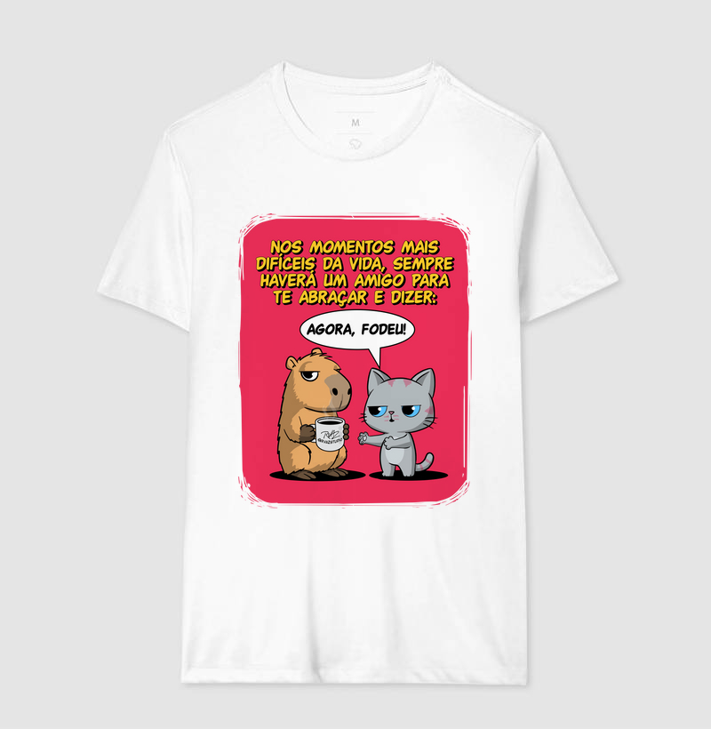 Camiseta Capivara e Gato Amigos - Imagem 4