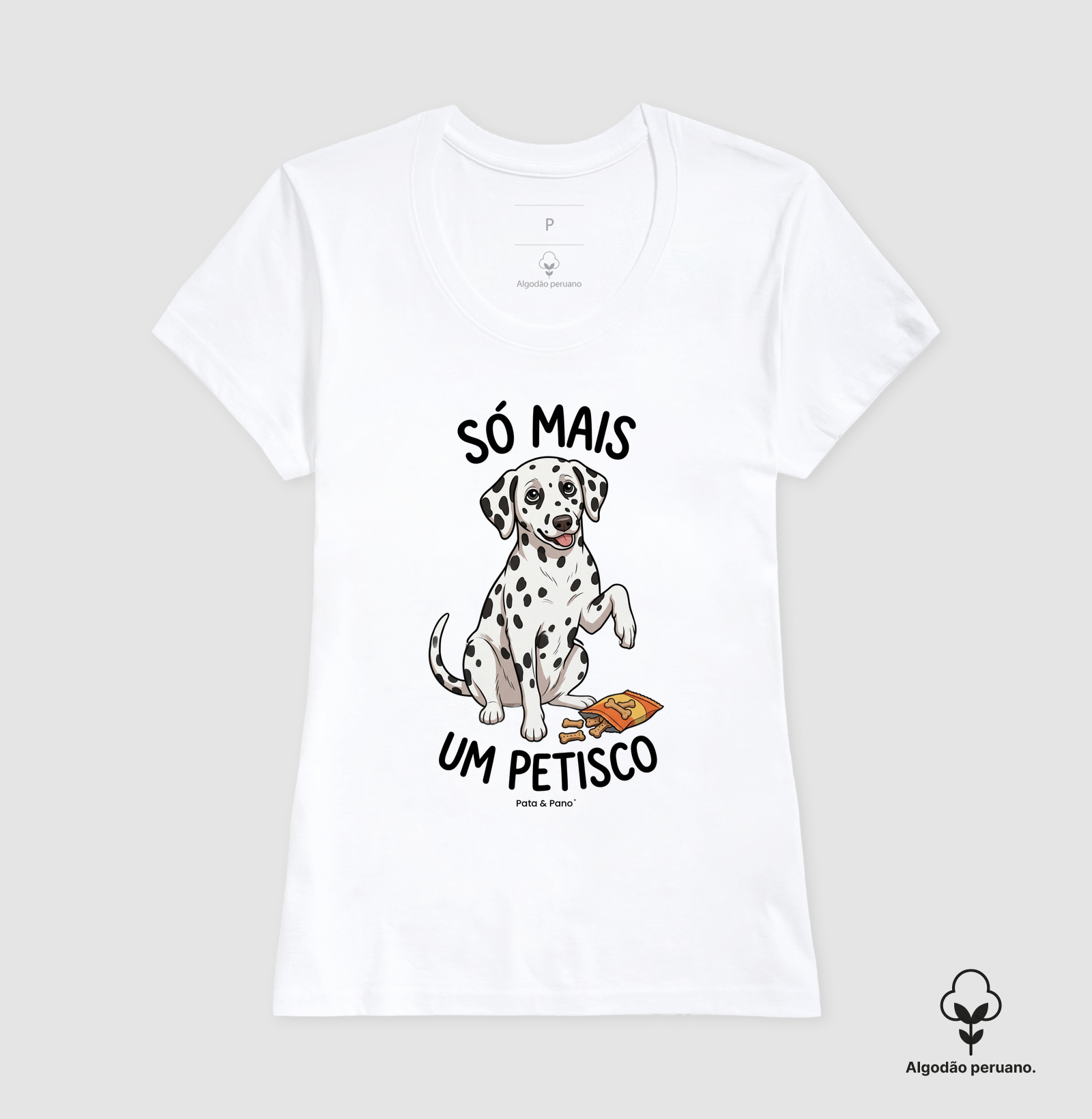 CAMISETA ALGODÃO PERUANO DALMATA PETISCO - Imagem 9
