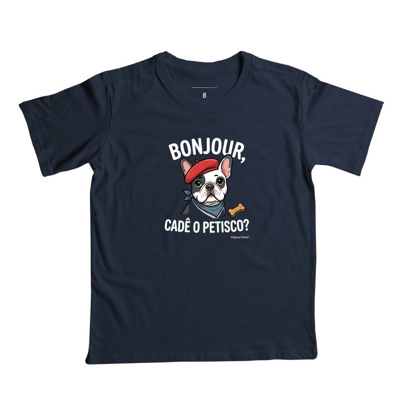 CAMISETA INFANTIL BULDOGUE FRANCÊS BONJOUR - Imagem 2