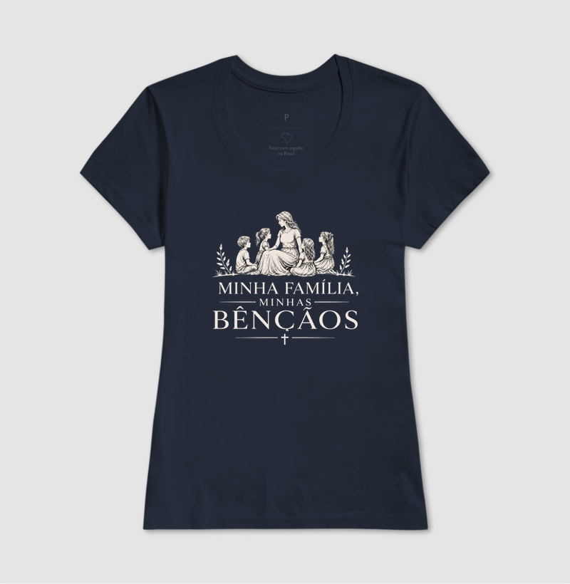 Camiseta Minha família minhas bençãos - Imagem 5