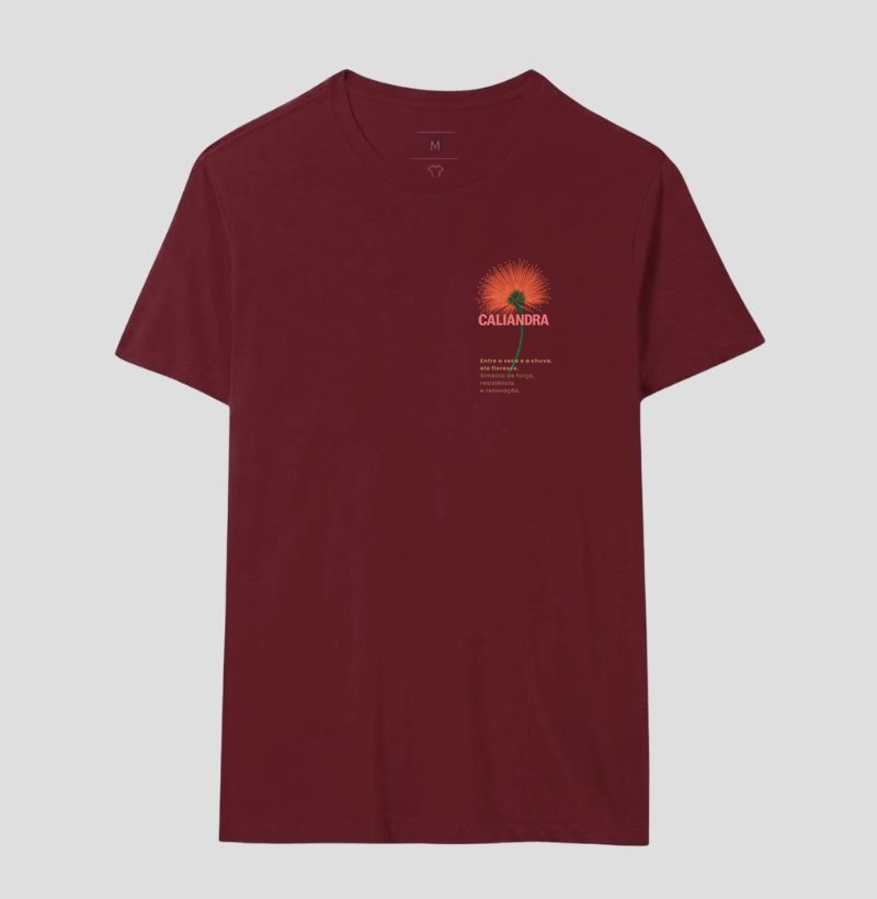 Camiseta Branca Caliandra Flor do Cerrado 100% Algodão - Imagem 9