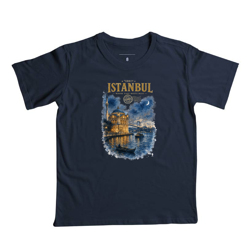 Camiseta Istanbul Turkey Where East Meets West | Aquarela Mesquita Bósforo | Colecao Fashion Travel - Imagem 5