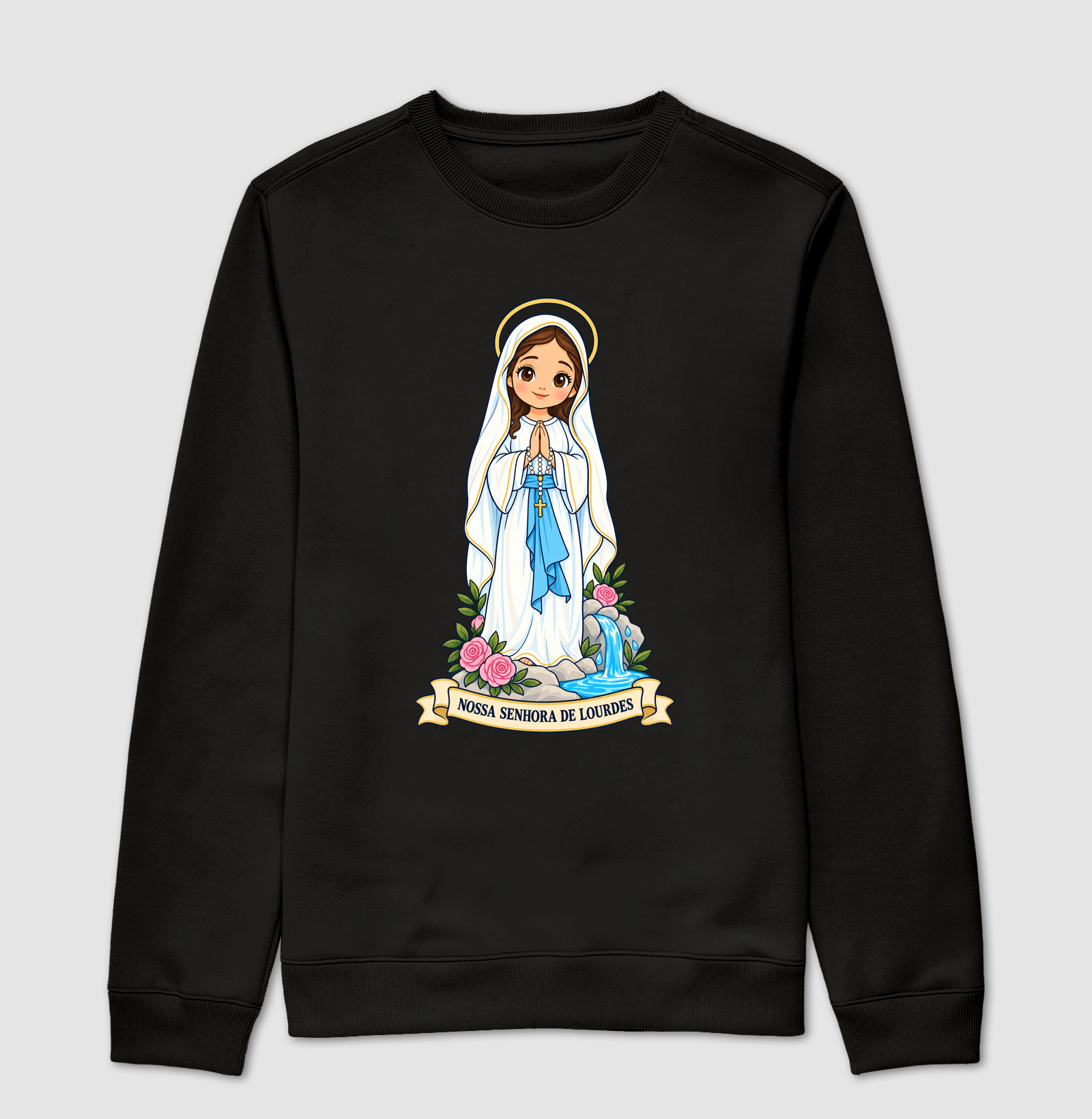 Nossa Senhora de Lourdes estilo chibi - Imagem 4