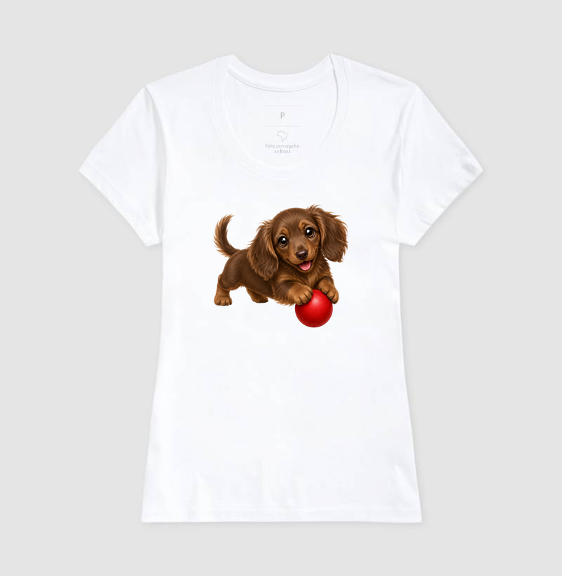 Dachshund Pelo Longo Marrom - Desenho Animado - Imagem 5