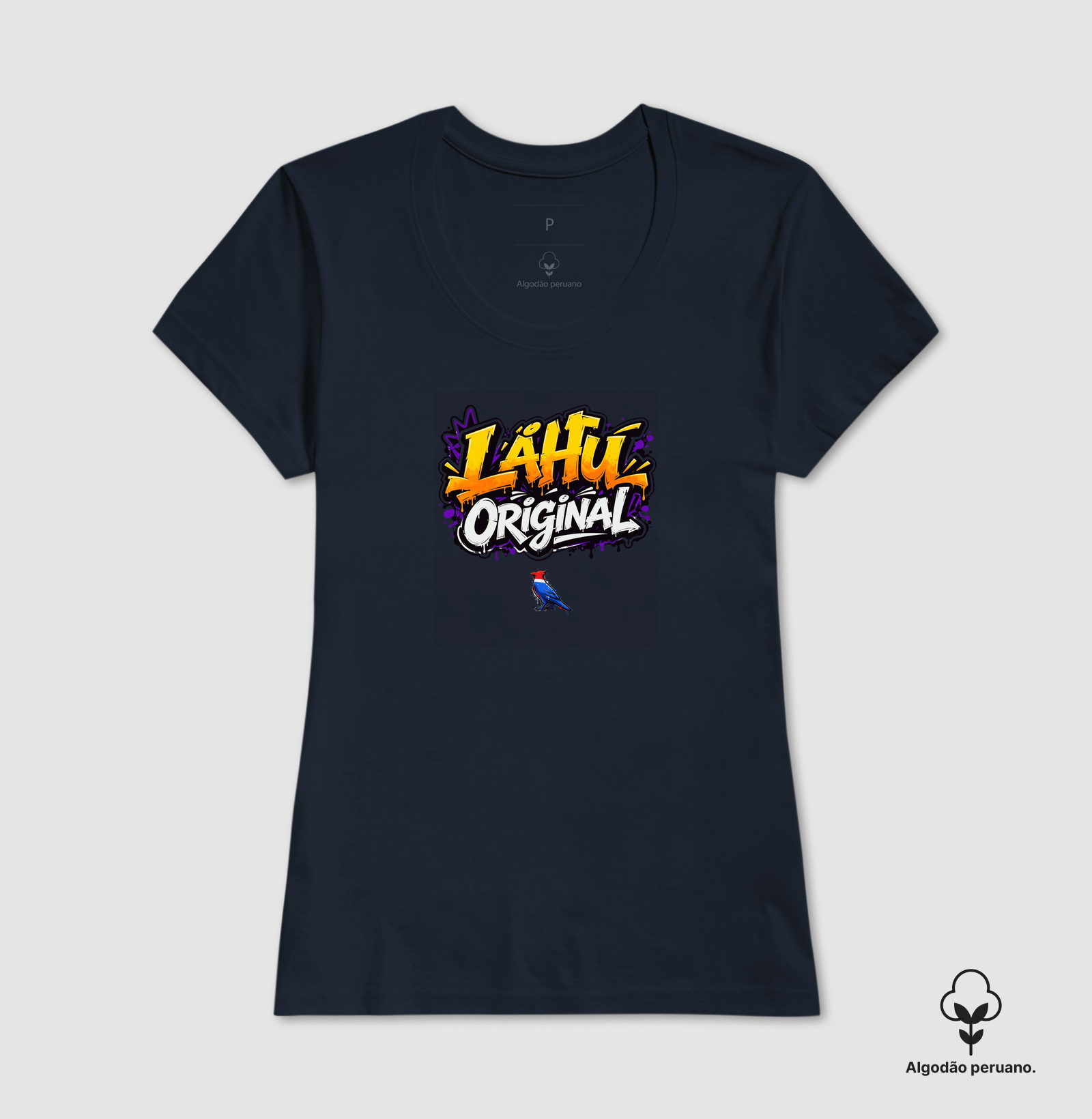 O grafite LÄHU Original brilha em tons vibrantes de laranja e roxo, traduzindo energia e movimento. Mistura perfeita entre arte de rua e moda contemporânea, feita para quem vive o estilo com propósito. - Imagem 6