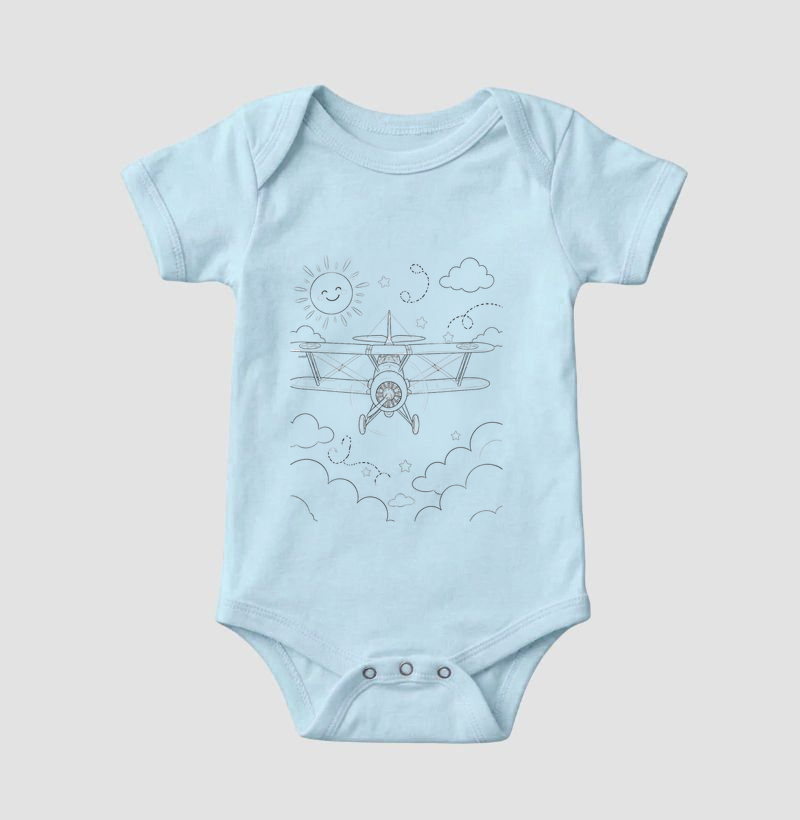 Bodyinfantil Estampa Aviãozinho Céu   - Imagem 4