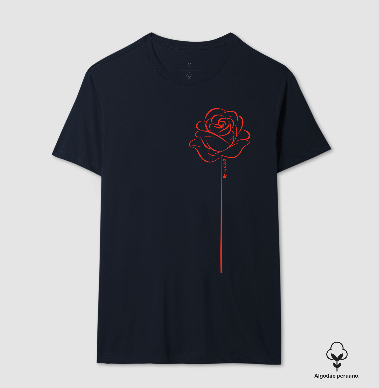 ROSA SOLITÁRIA - Algodão Peruano - Imagem 5