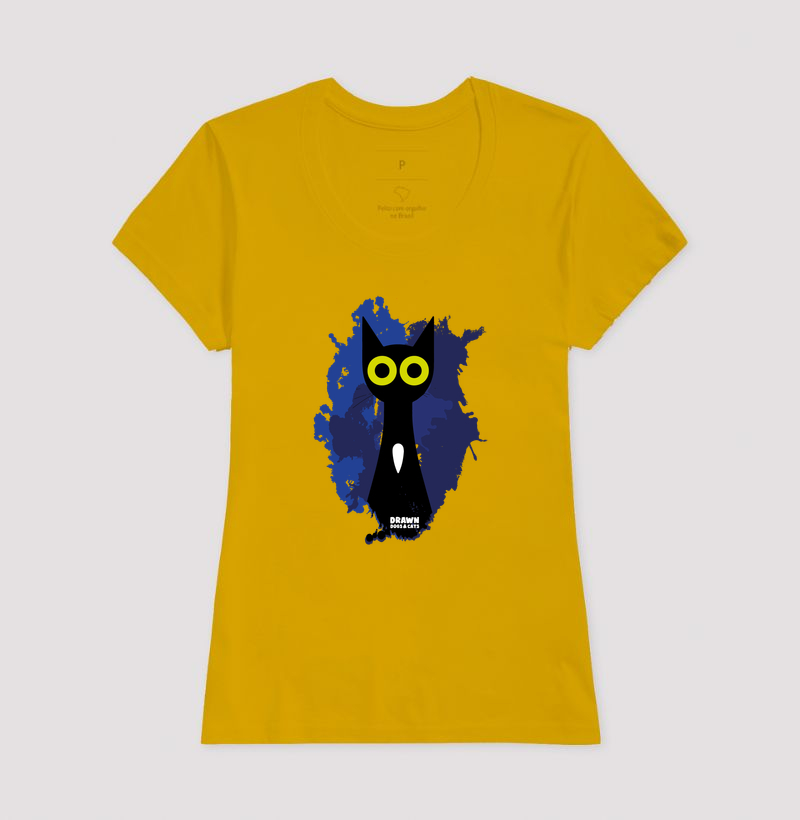 Gato preto com fundo azul - Imagem 17