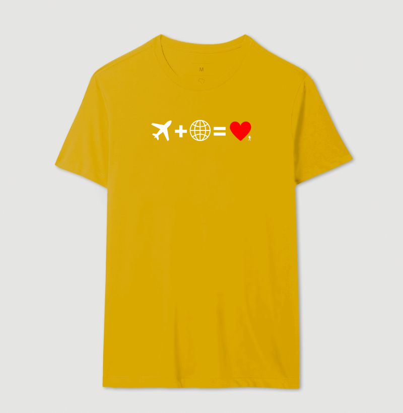 Camiseta Aviao Mais Mundo Igual Amor | Equacao Viagem Minimalista | Colecao Viciados em Viagem - Imagem 17