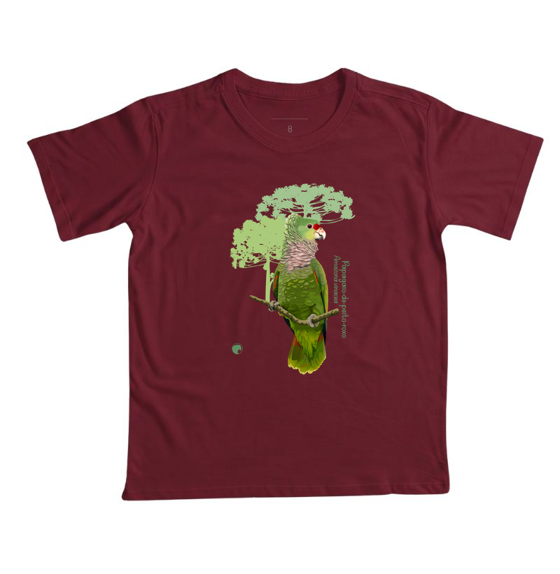 Camiseta Infantil Papagaio-de-peito-roxo - Imagem 8