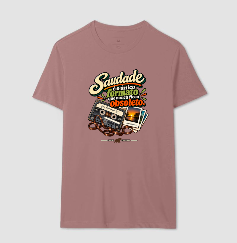 SAUDADE É O ÚNICO FORMATO QUE NÃO FICOU OBSOLETO - Modo Capivara - Camiseta - Imagem 16