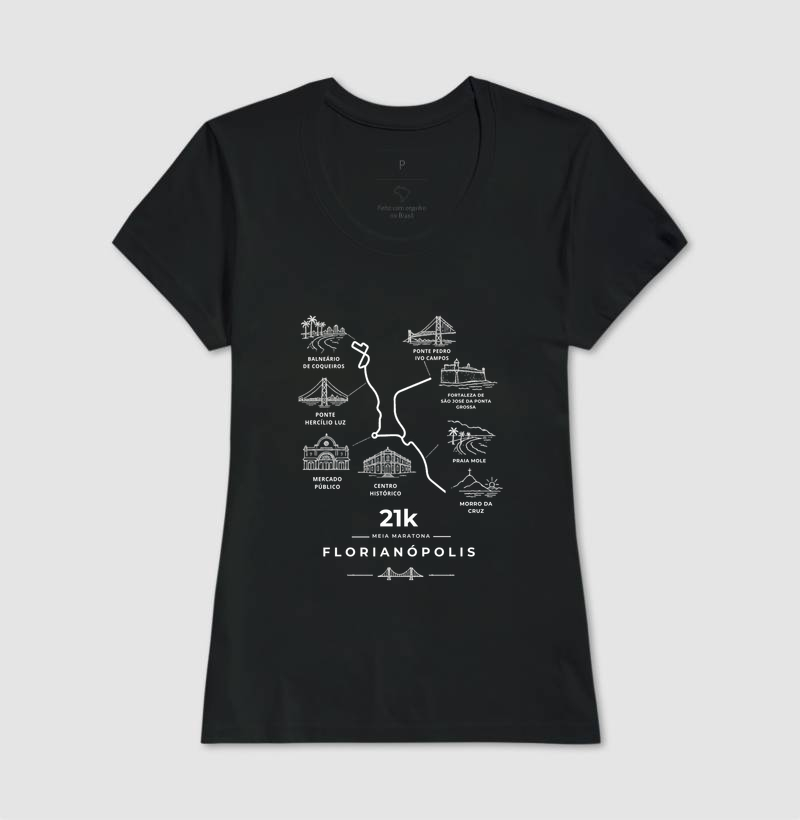 Camiseta Meia Maratona - 21K Por Florianópolis - Imagem 3