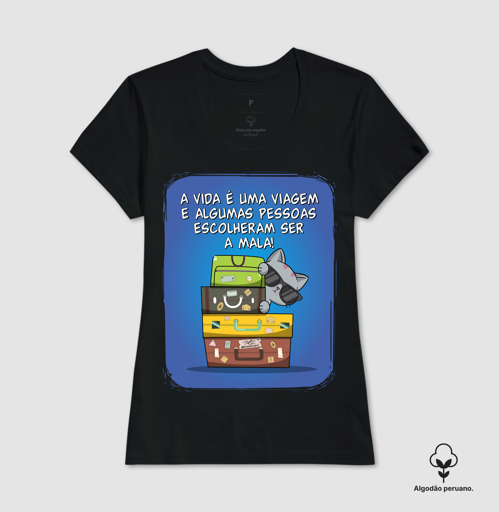 Camiseta Gato Sincero Mala - Imagem 3