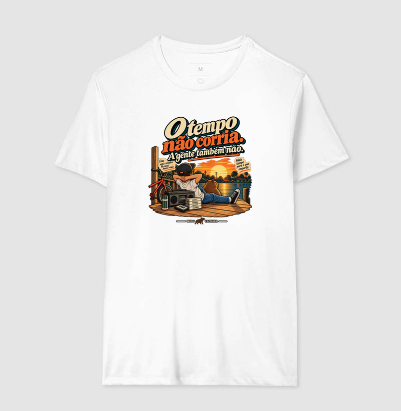 O TEMPO NÃO CORRIA. A GENTE TAMBÉM NÃO - Modo Capivara - Camiseta - Imagem 6
