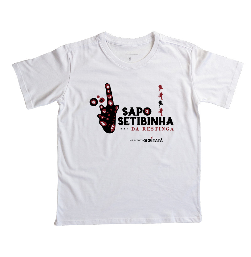Sapo Setibinha Infantil - Logo em Preto e Vermelho