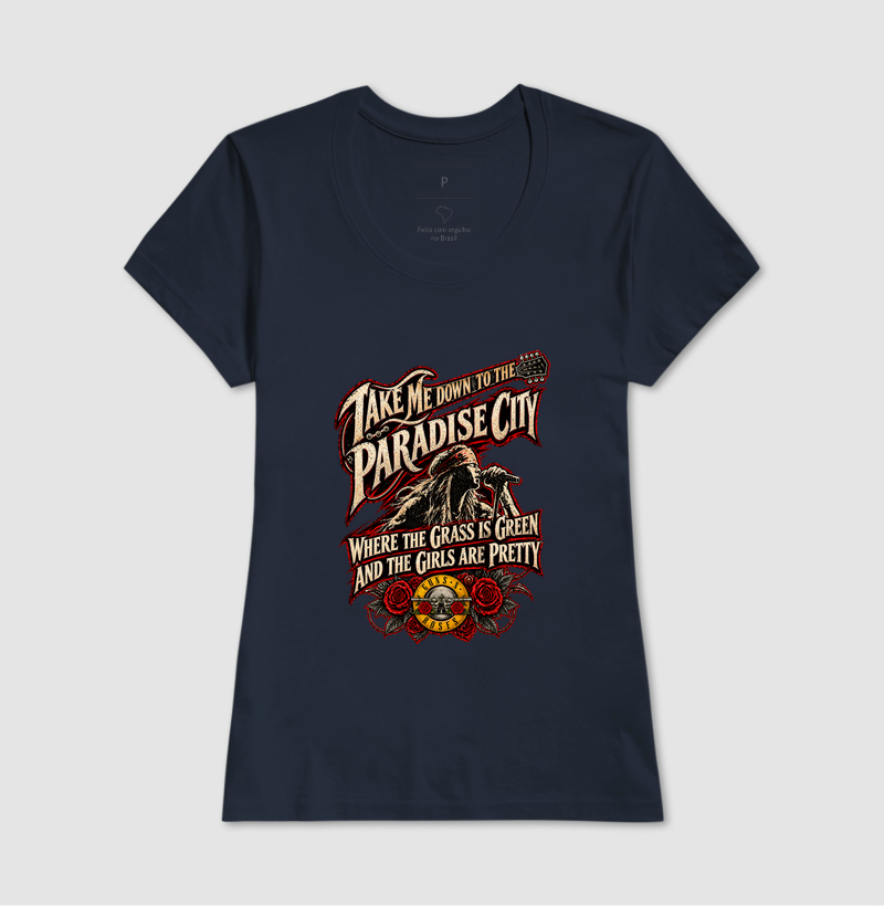 Camiseta Rock Paradise City – Guitarra e Rosas | Iron Malte - Imagem 7