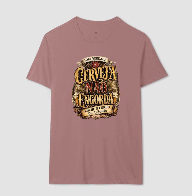 Cerveja Não Engorda | Camiseta Lúpulo e Alegria Vintage - Imagem 14