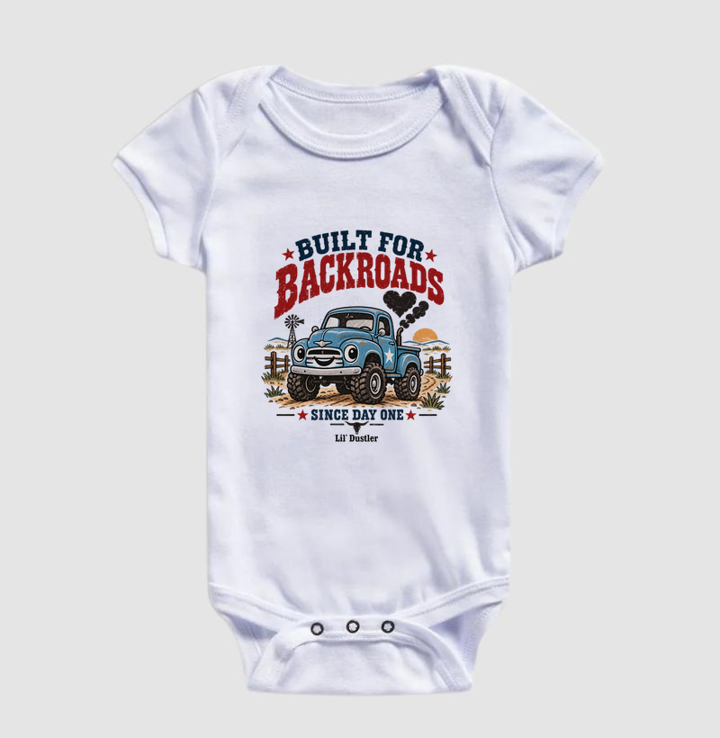 Country Built for Backroads Lil’ Dustler 100% Algodão - Imagem 4