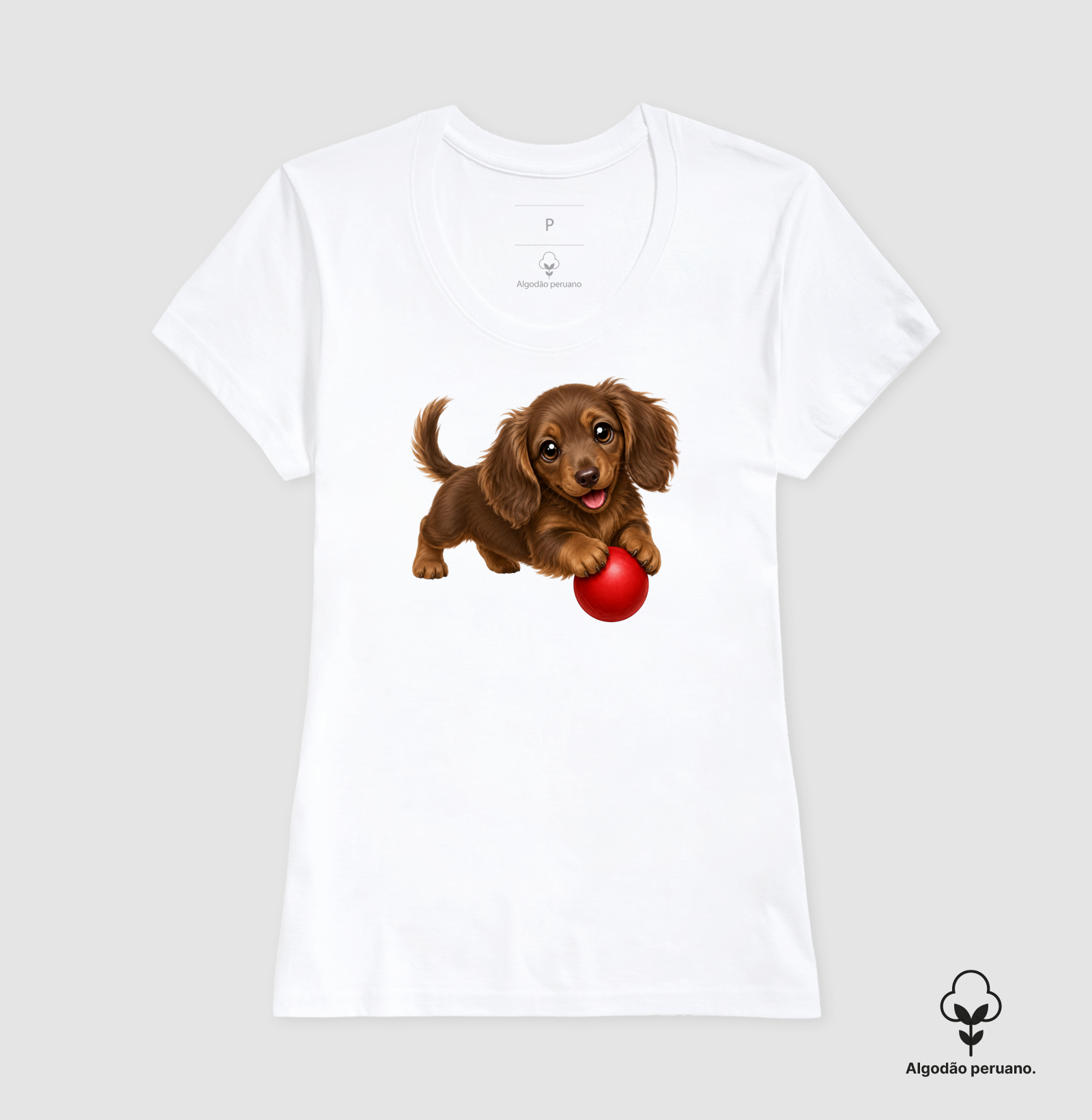 Dachshund Pelo Longo Marrom - Desenho Animado - Imagem 5
