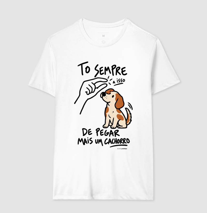 Camiseta Tô Sempre a Isso de Pegar Mais um Cachorro - Imagem 4