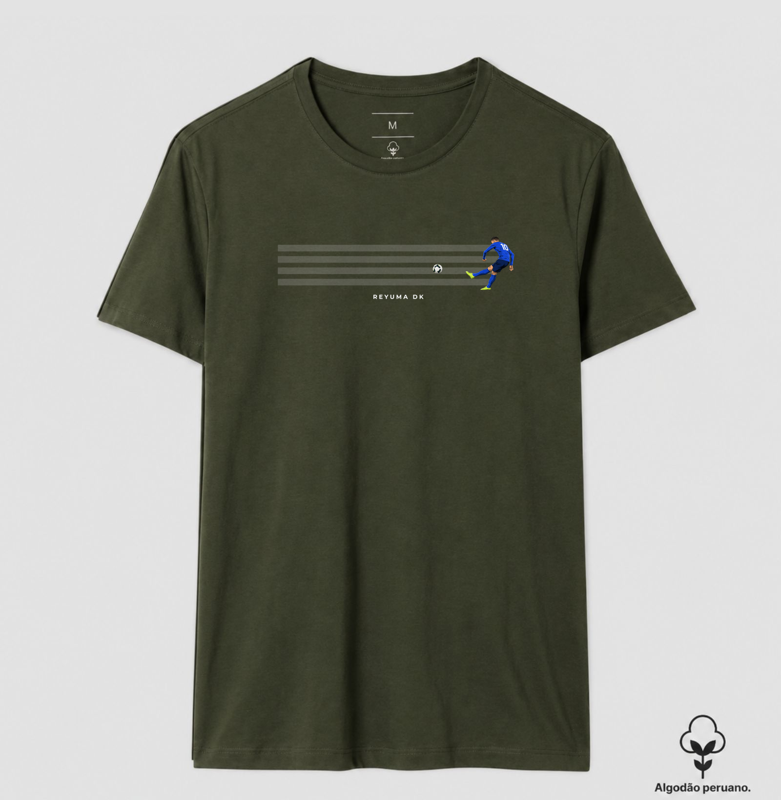 Camiseta Masculina, Feminina, Babylook e Unissex de Algodão Peruano Futebol "The Perfect Strike"  - Imagem 3