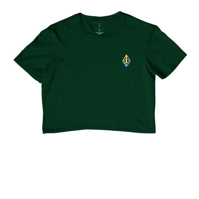 Cropped Ethereum Minimalista Dourado - Imagem 5