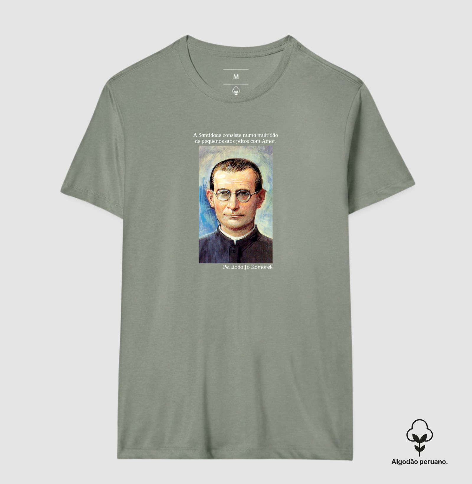 Camiseta Algodão Peruano Pe. Rodolfo Komorek - Imagem 9