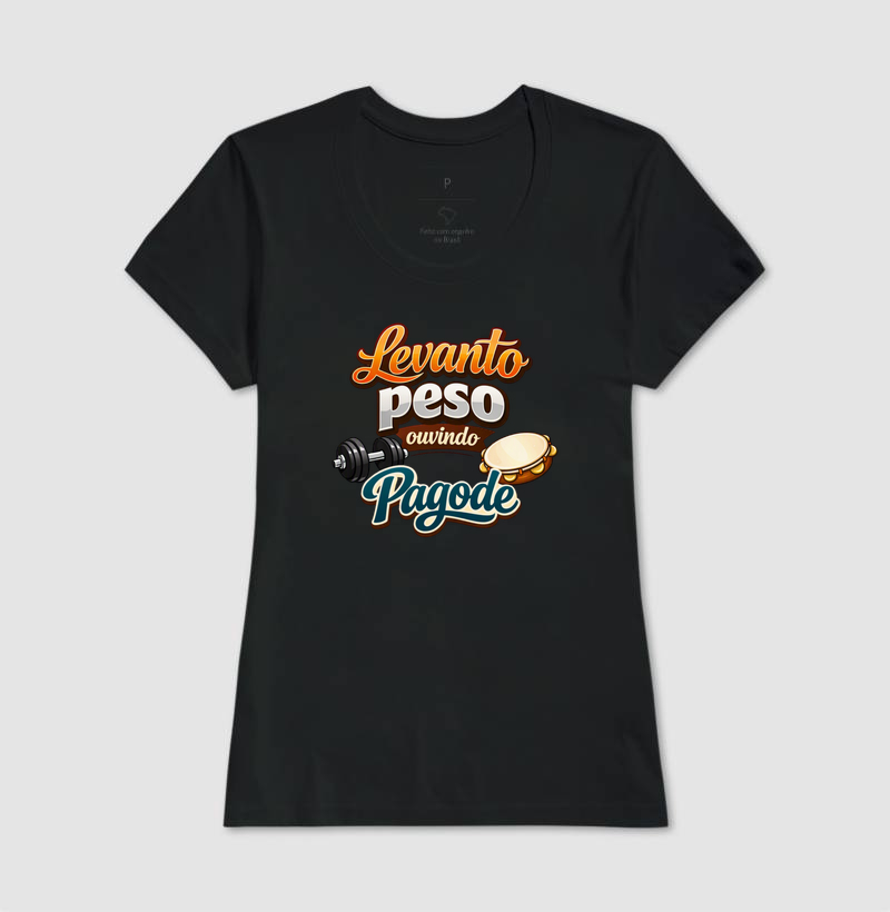 camiseta levanto peso ouvindo pagode - Imagem 3