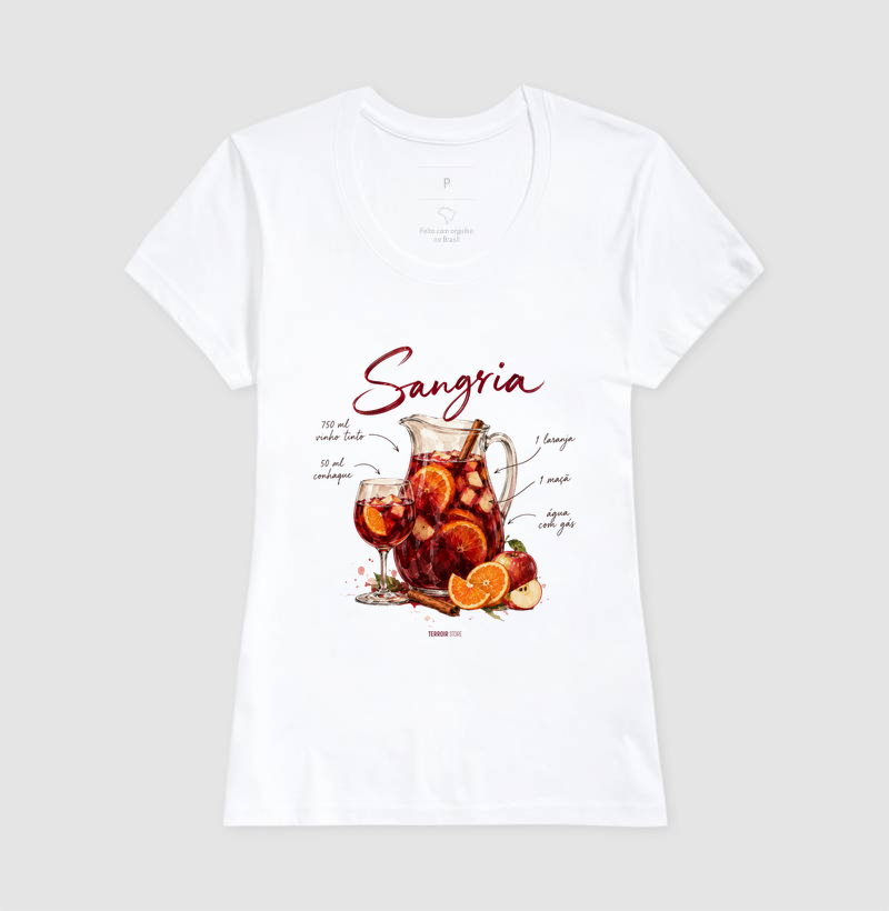 Camiseta Sangria – Drink com Vinho Tinto e Frutas - Imagem 5