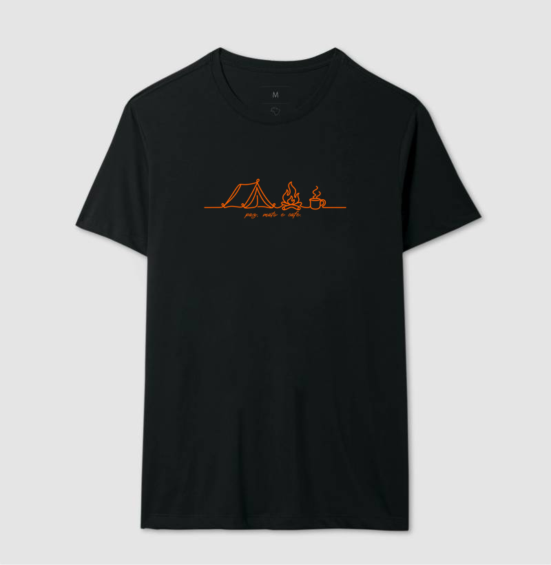 Camiseta Paz, Mato e Café – Camping e Natureza - Imagem 2