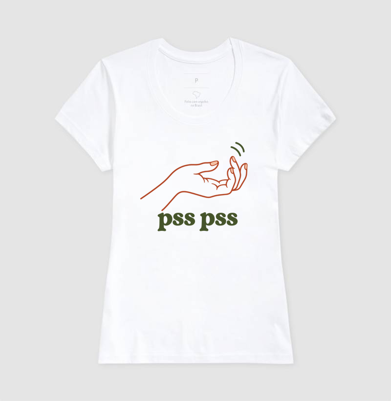 Camiseta Gato Engraçada "pss pss" | Cat Lover | Pelo & Pano - Imagem 5