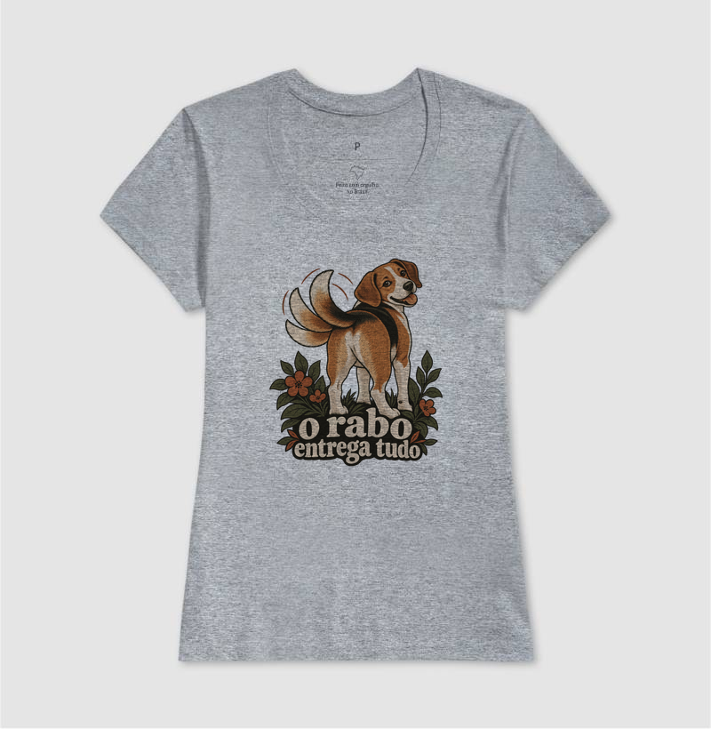 Camiseta Cachorro Humor "o rabo entrega tudo" | Pelo & Pano - Imagem 9
