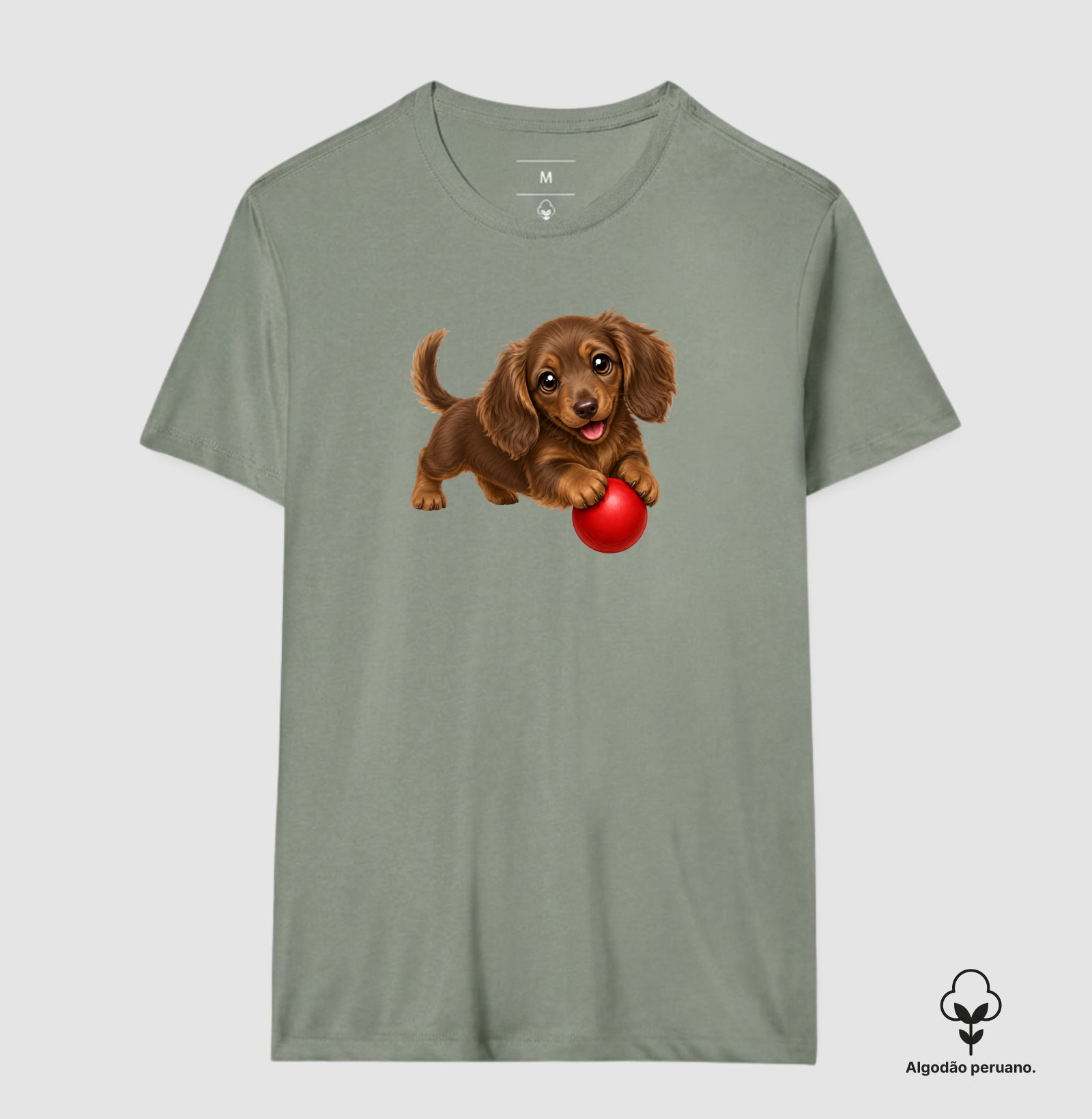 Dachshund Pelo Longo Marrom - Desenho Animado - Imagem 2