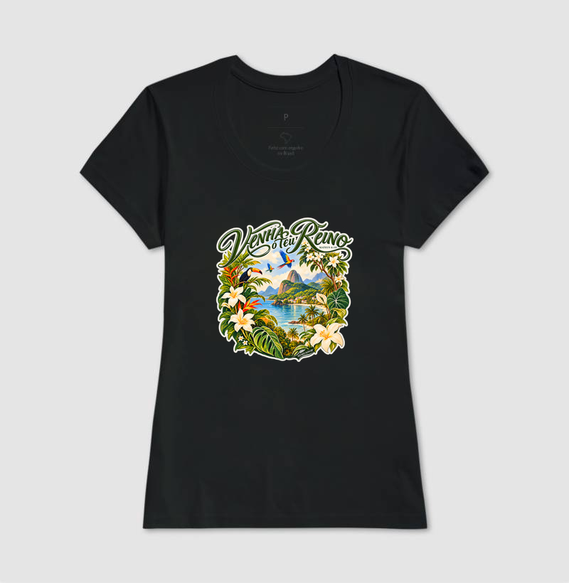 Camiseta Feminina Cristã Venha o Teu Reino - Imagem 2