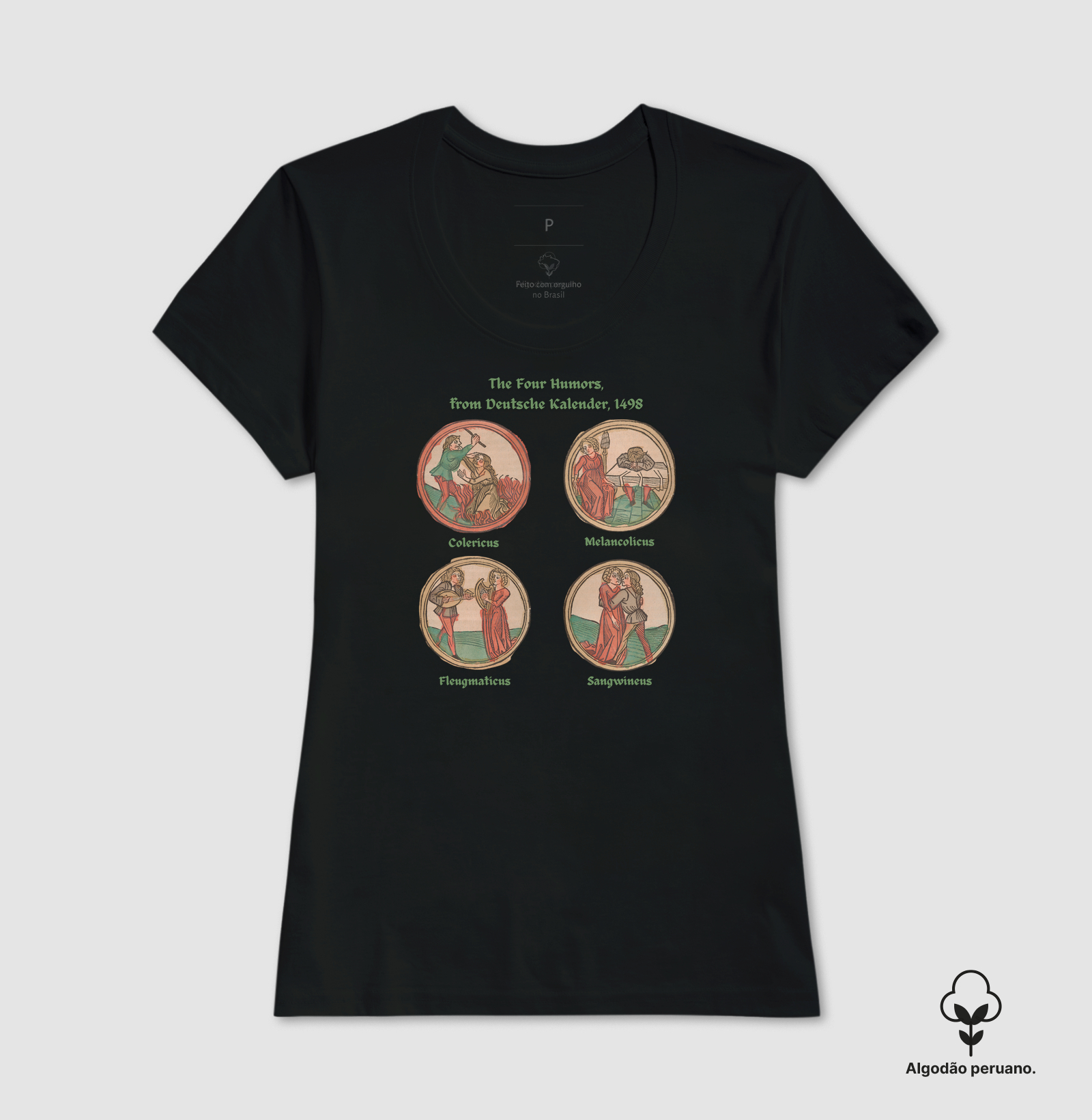 Camiseta de Algodão Peruano A Ciência dos Humores: Medicina Medieval - Imagem 4